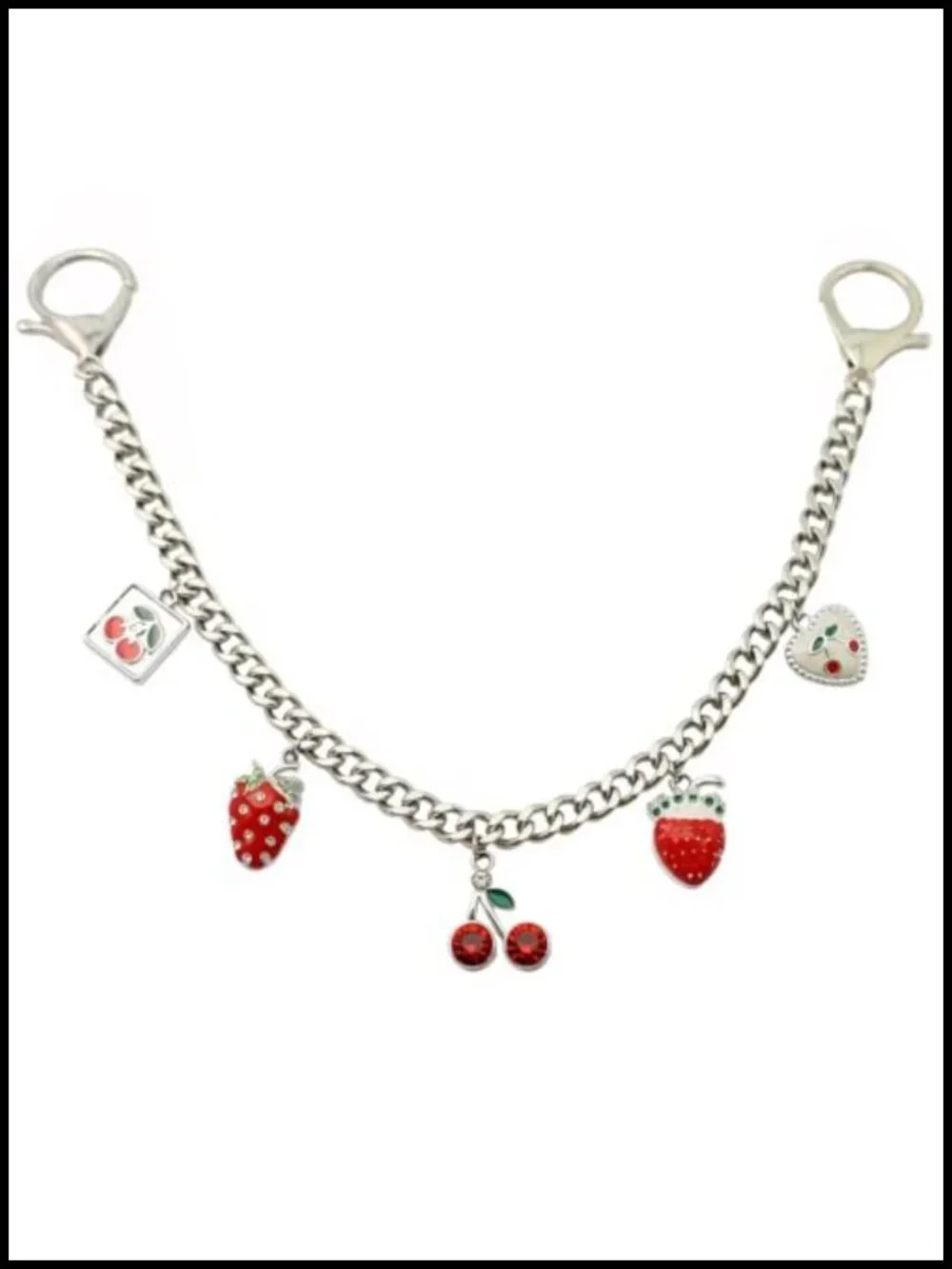 Cherry Purse Charm Keychain for Women - 12in Extendable Bag Charm